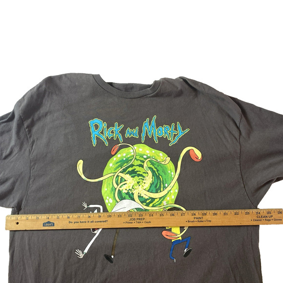 Rick and Morty Men's 2XL T-shirt Cartoon Network Adult Swim Gray - Picture 3 of 7
